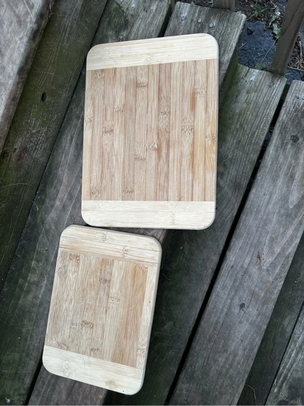 Natural Bamboo Cutting Board Set - Light Wood